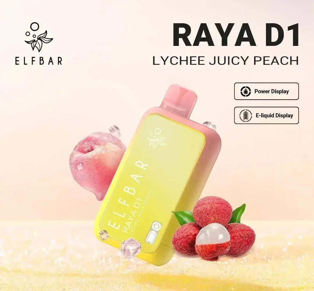 ELF BAR RAYA D1 – Lychee Juicy Peach - Vape Shop Pune VapeshopPune