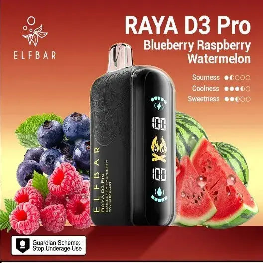 Elf Bar Raya D3 Pro 30K Blueberry Raspberry Watermelon - Vape Shop Pune VapeshopPune