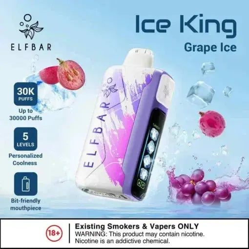 Elf Bar Ice King – Grape Ice – 30K - Vape Shop Pune VapeshopPune